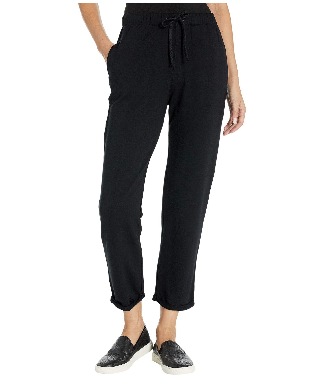 

Брюки Majestic Filatures, French Terry Pants with Rolled Hem, Черный
