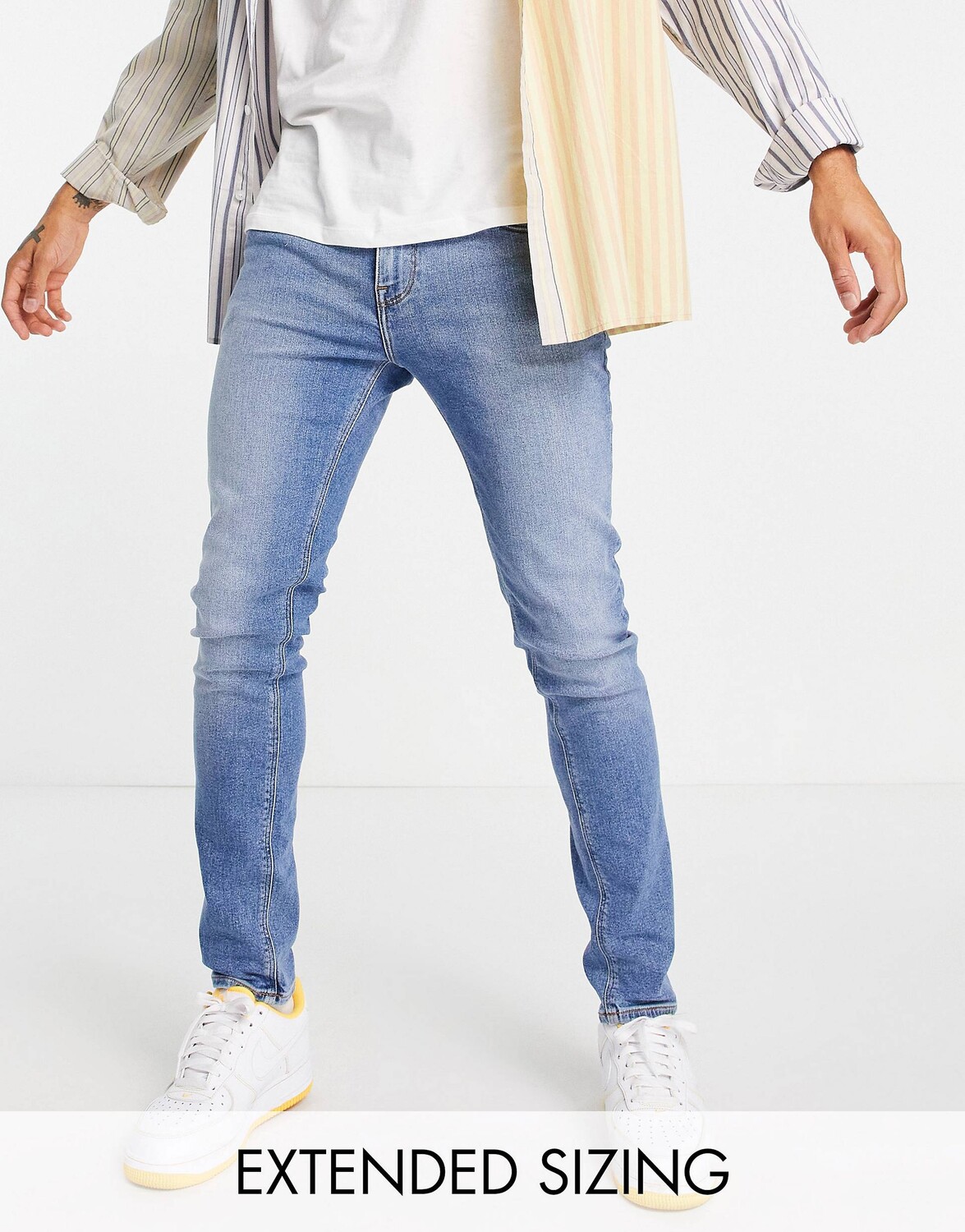 

Светло-синие джинсы скинни в винтажном стиле ASOS DESIGN