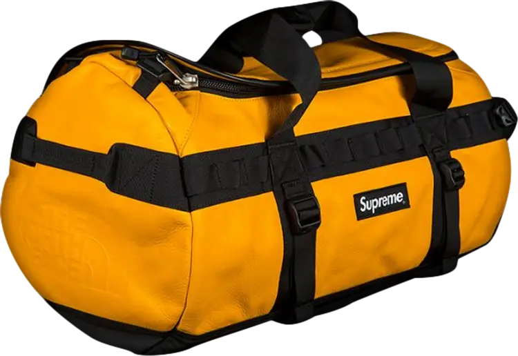 

Сумка Supreme x The North Face Leather Base Camp Duffle Yellow, желтый