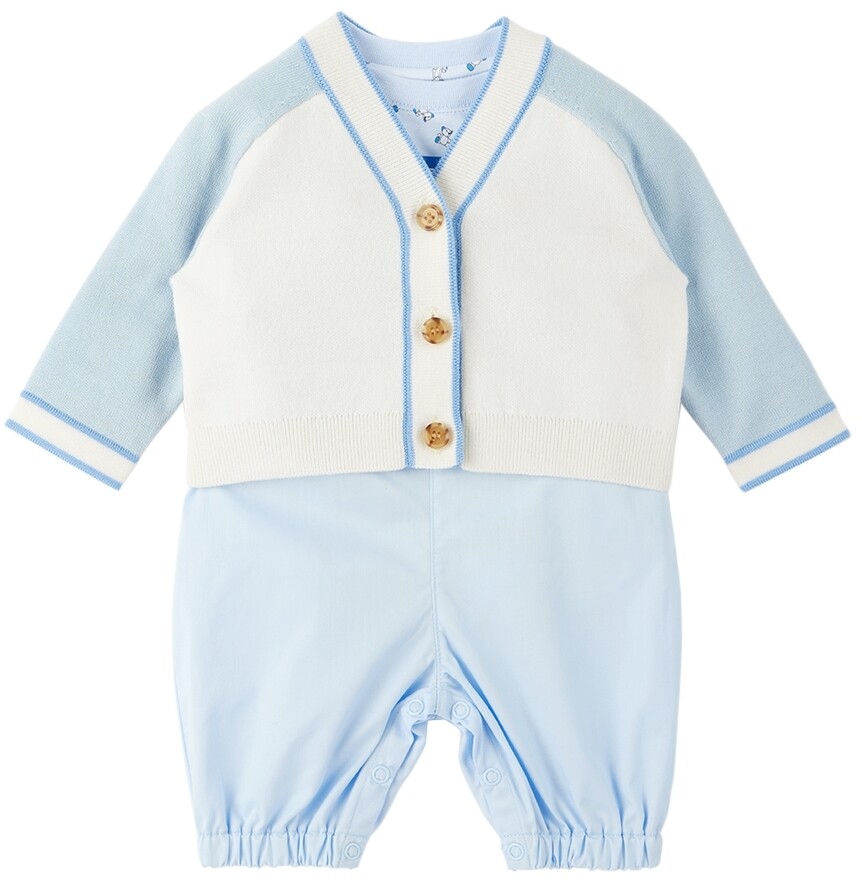 

Набор из трех предметов с медвежонком Томасом Baby Blue Burberry