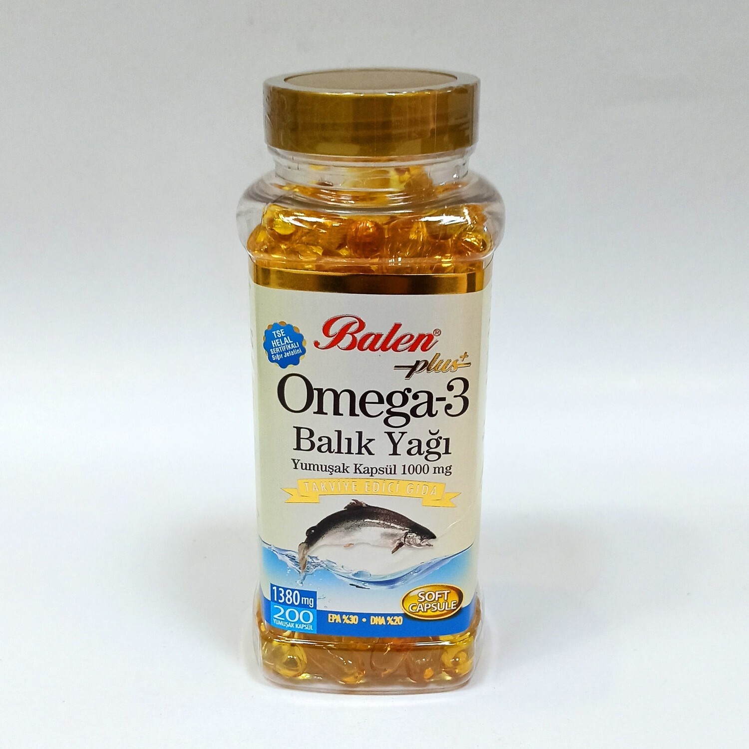 

Рыбий жир Balen Omega 3, 200 капсул, 1380 мг