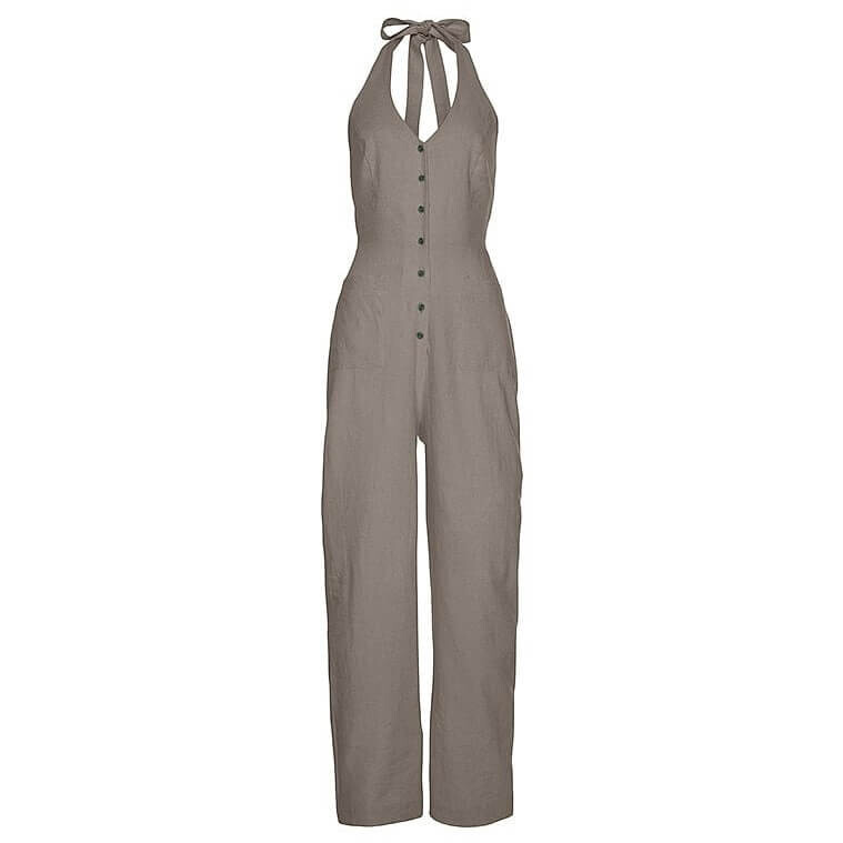 

Комбинезон Lascana Button-Down, серый