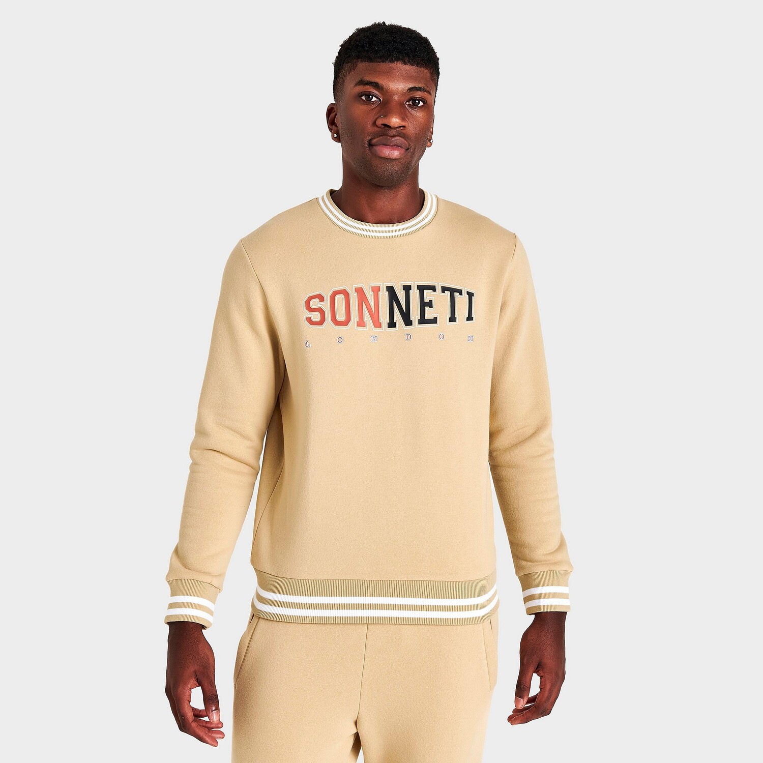 

Мужская толстовка Sonneti London Varsity с круглым вырезом, бежевый