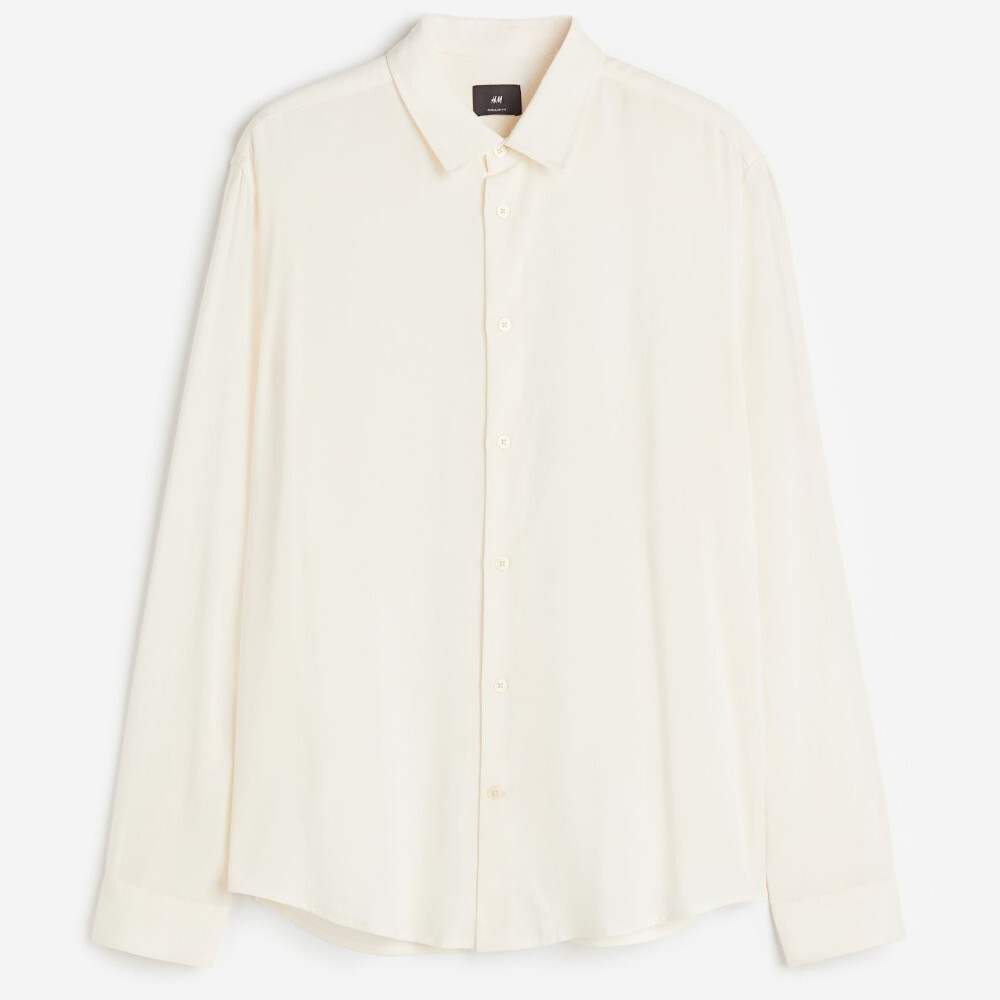

Рубашка H&M Regular Fit Viscose, кремовый