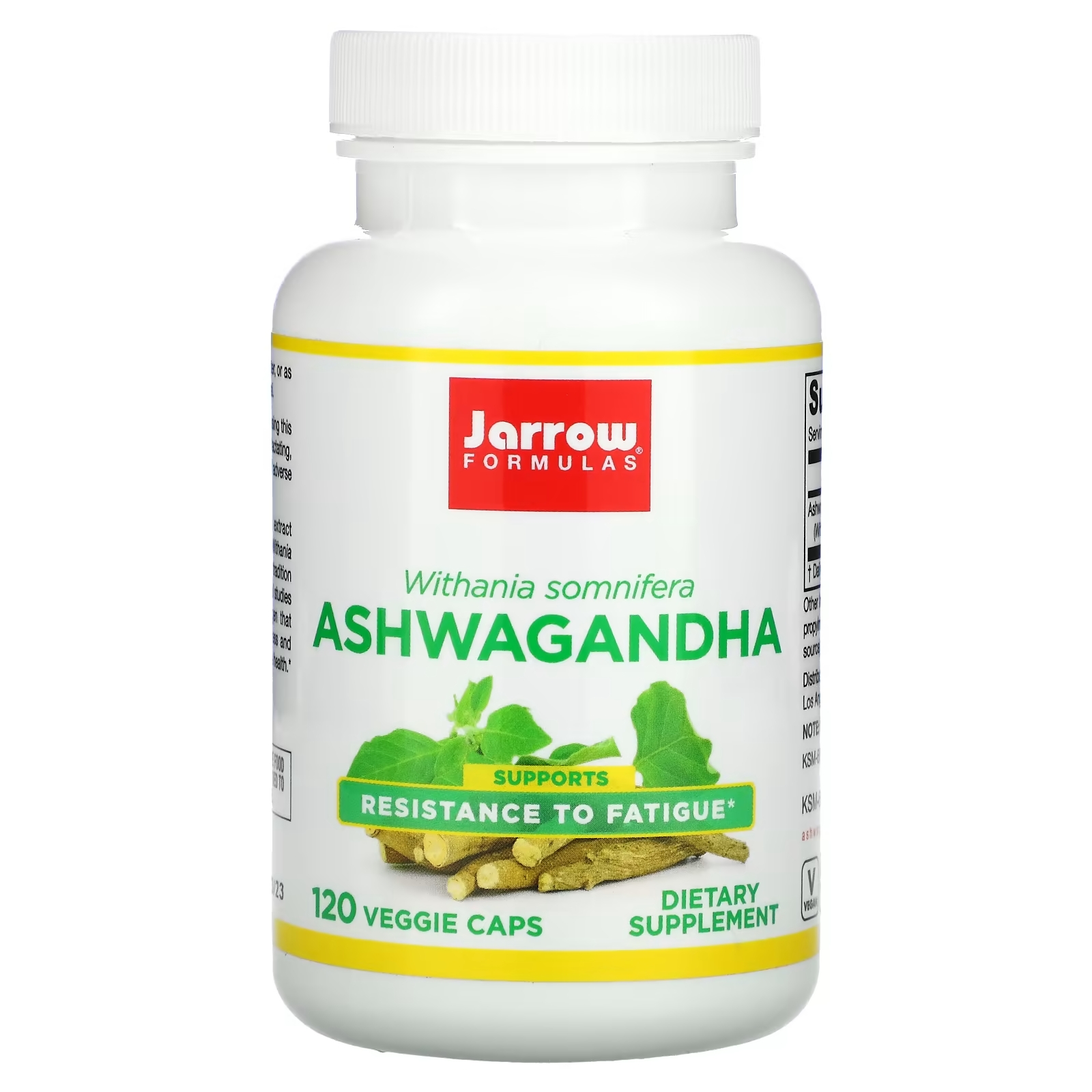 Jarrow Formulas ашваганда, 120 вегетарианских капсул jarrow formulas l глютамин 750 мг 120 вегетарианских капсул