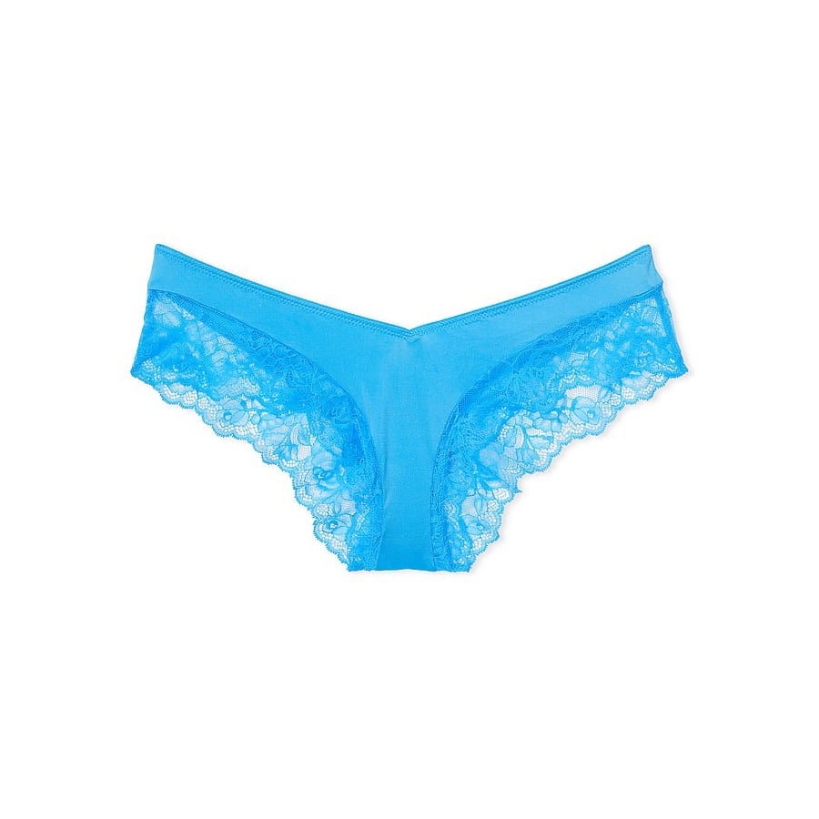 

Трусы Victoria's Secret Very Sexy Rose Lace-Trim High-Leg Cheeky, синий