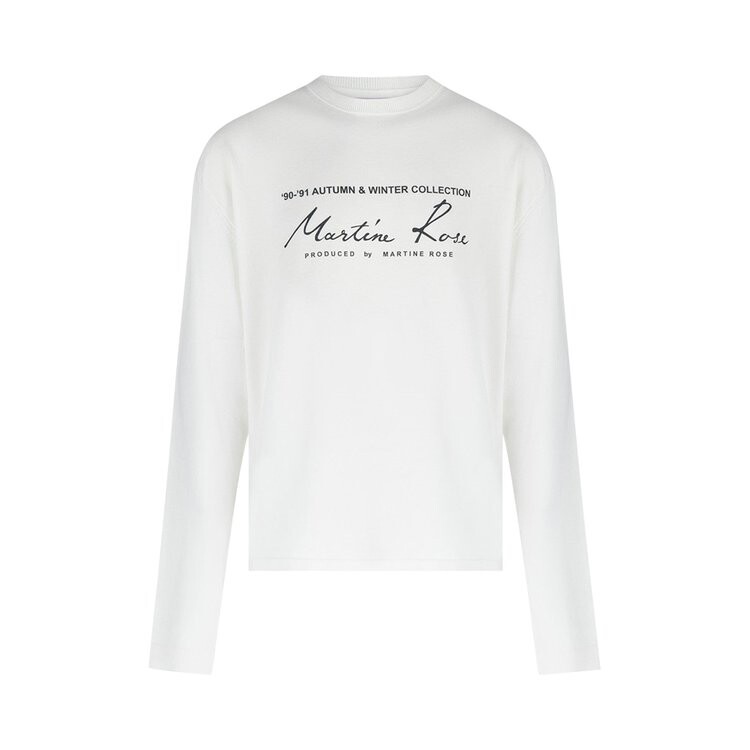 

Джемпер Martine Rose Oversized Signature Logo Stretch Knit Jumper 'White', белый