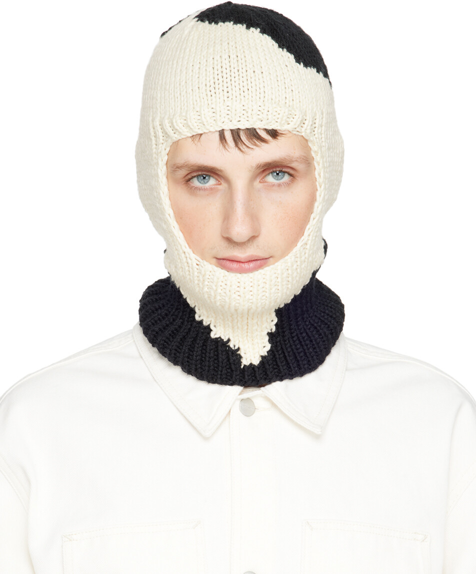 

Черно-белая балаклава в рубчик Sky High Farm Workwear