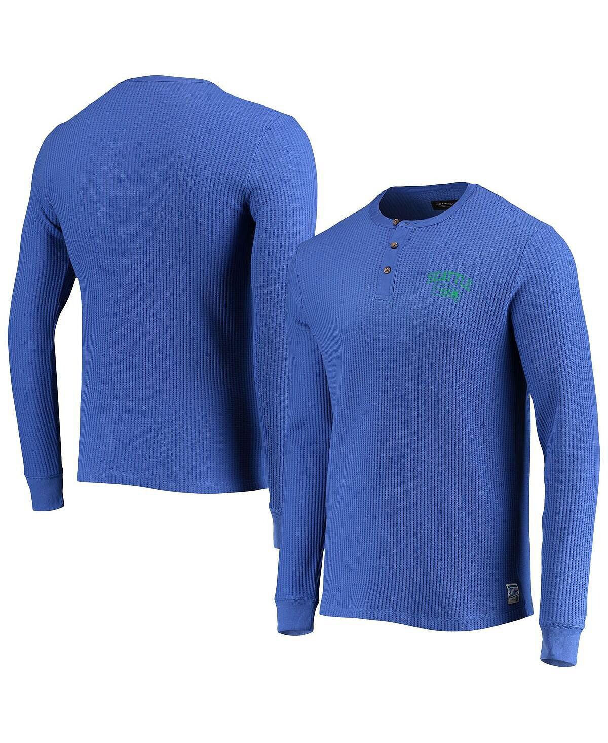 

Мужская темно-синяя футболка seattle seahawks thermal henley с длинным рукавом Junk Food, синий