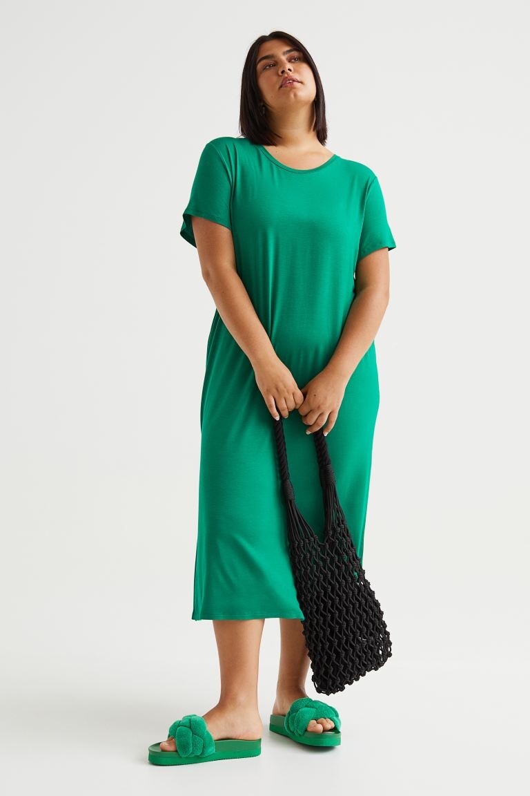 

Платье-футболка H&M+, зеленый