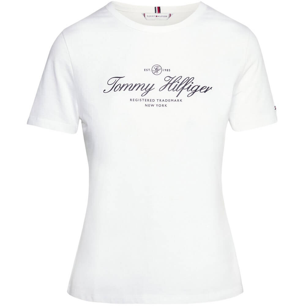 

Футболка Tommy Hilfiger Slim Fit Signature, белый