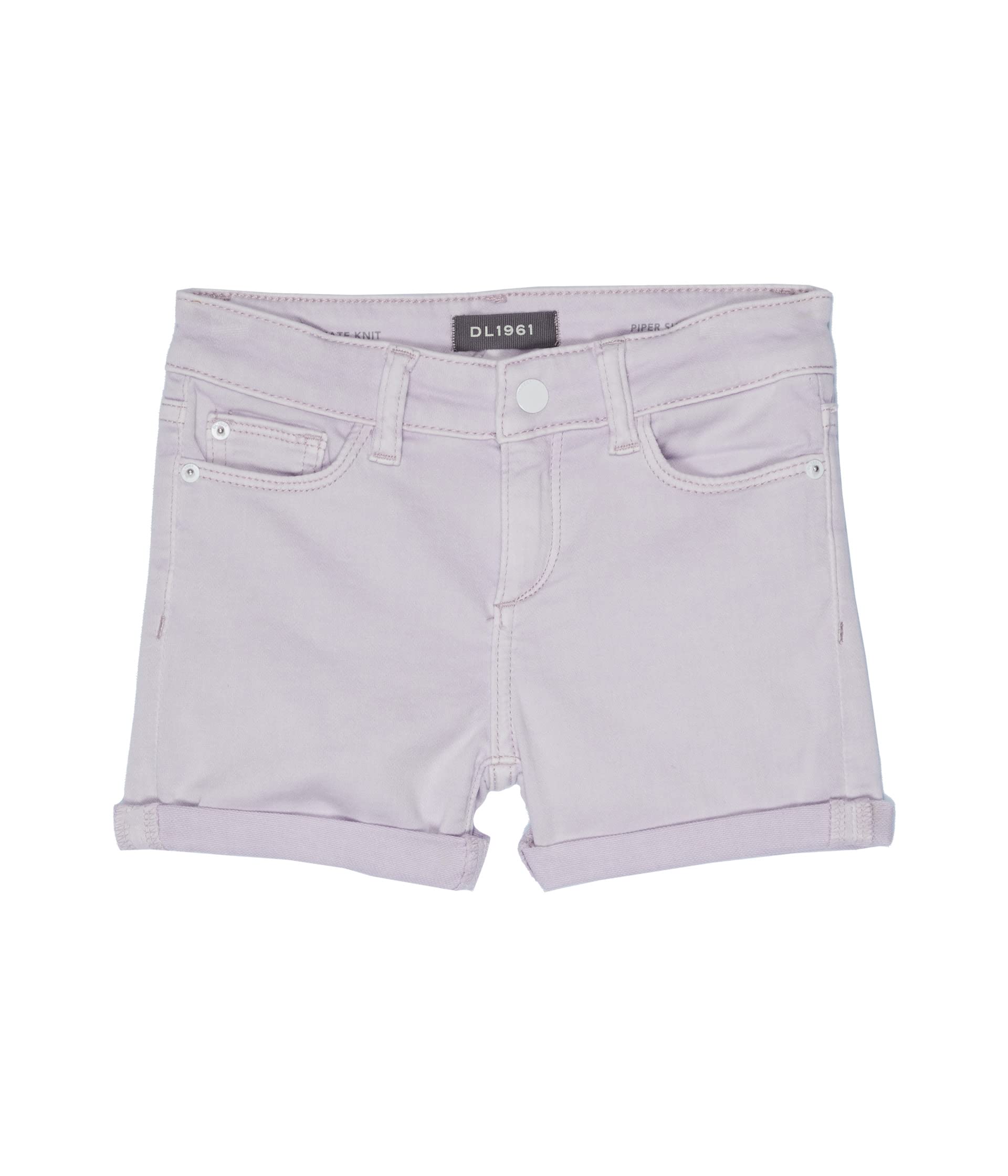 цена Шорты DL1961 Kids, Piper Knit Cuffed Shorts in Lilac