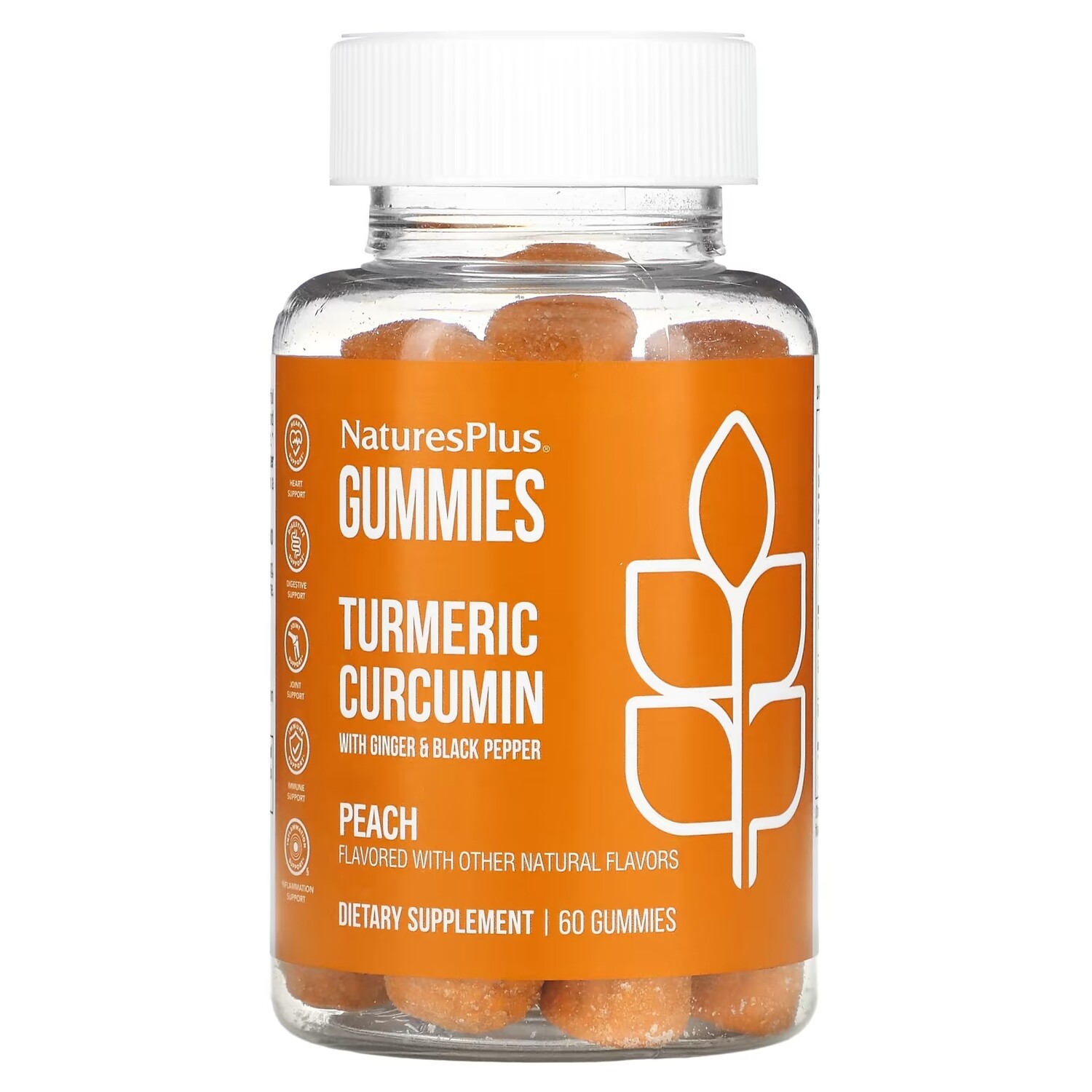 

NaturesPlus Turmeric Curcumin With Ginger & Black Pepper Peach, 60шт