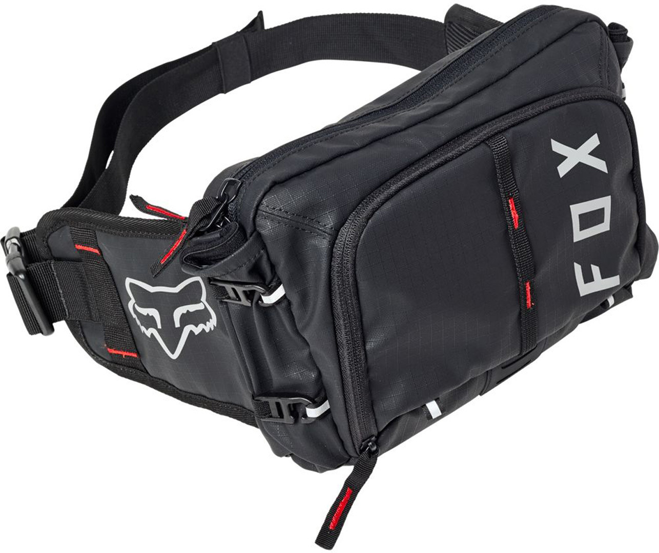 Сумка FOX Black поясная, черный/красный сумка поясная плоская 012 блек черный
