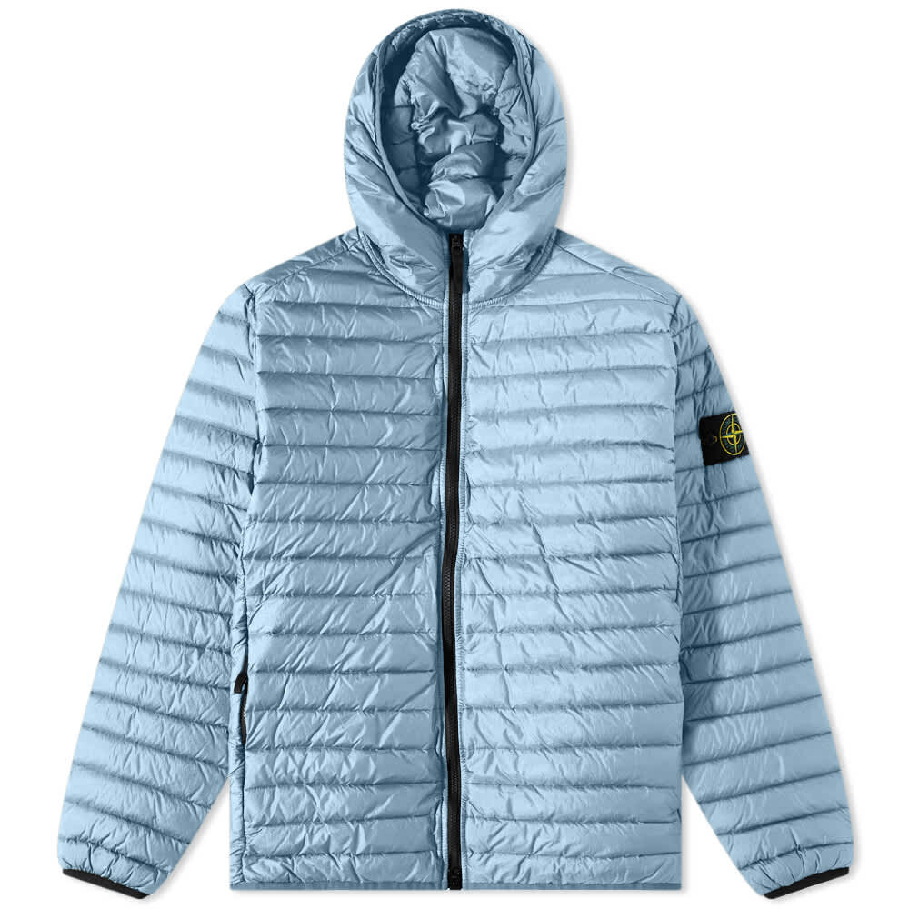 

Легкая пуховая куртка с капюшоном Stone Island, Синий