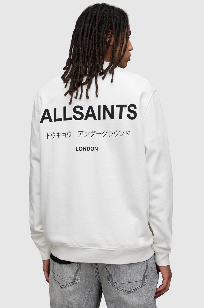 

Хлопковый топ AllSaints с длинными рукавами, белый