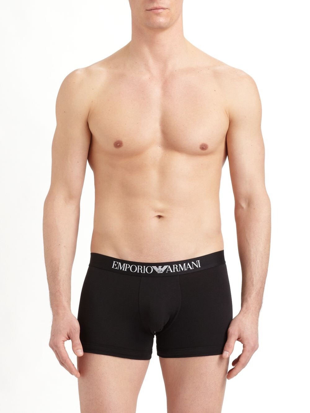 

Трусы-боксеры из эластичного хлопка Emporio Armani, черный