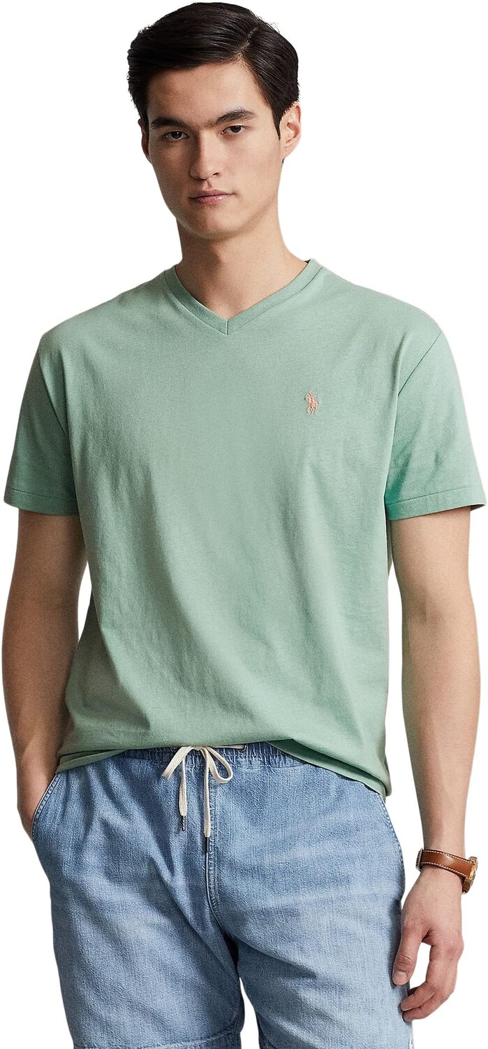 

Классическая футболка с V-образным вырезом Polo Ralph Lauren, цвет Essex Green