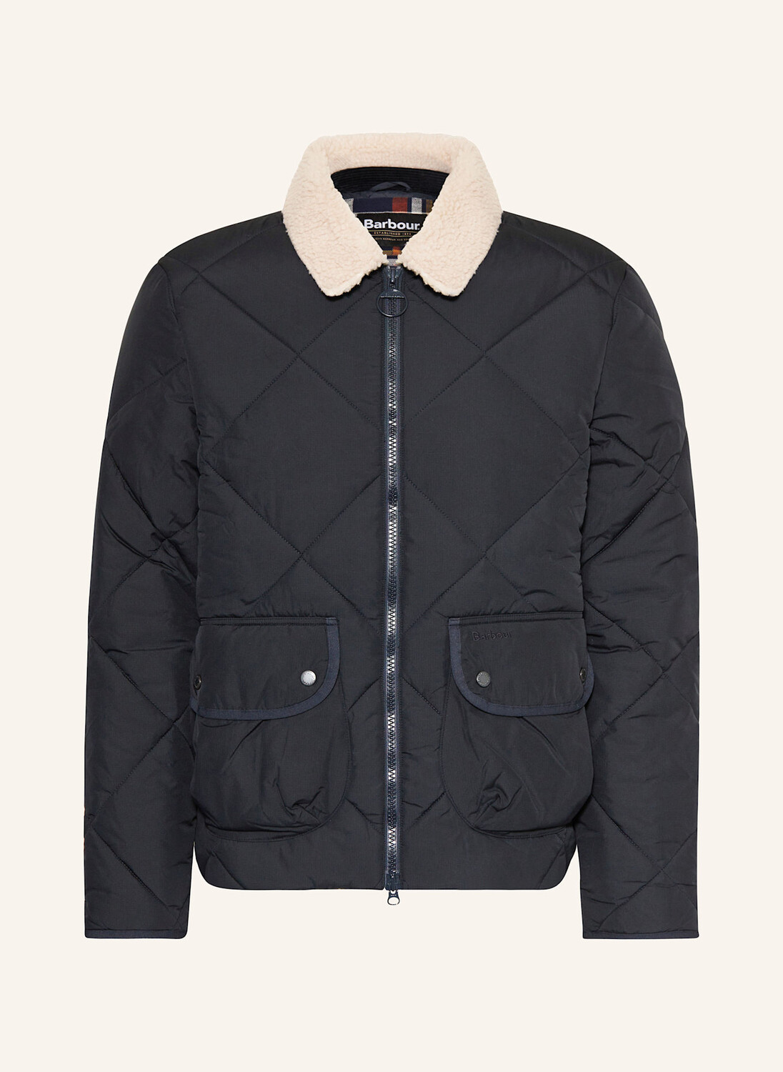 

Стеганая куртка рыболова Barbour, синий