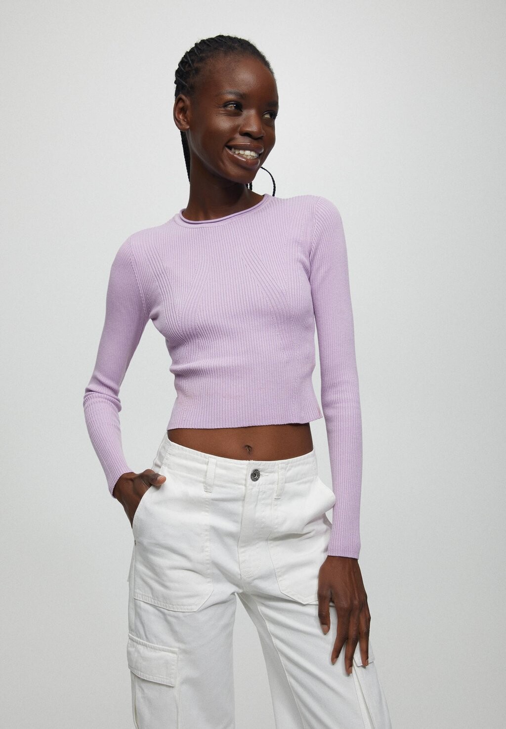 

Свитер PULL&BEAR, фиолетовый