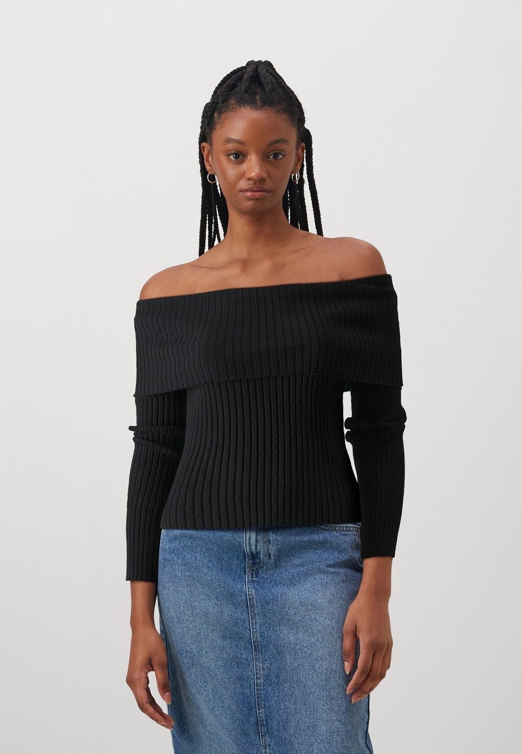 

Вязаный свитер JDYLIVA LIFE OFF SHOULDER, цвет black