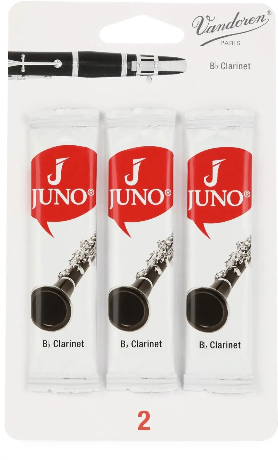 

Трости для кларнета Juno JCR012/3 Bb — 2,0 (3 шт.)