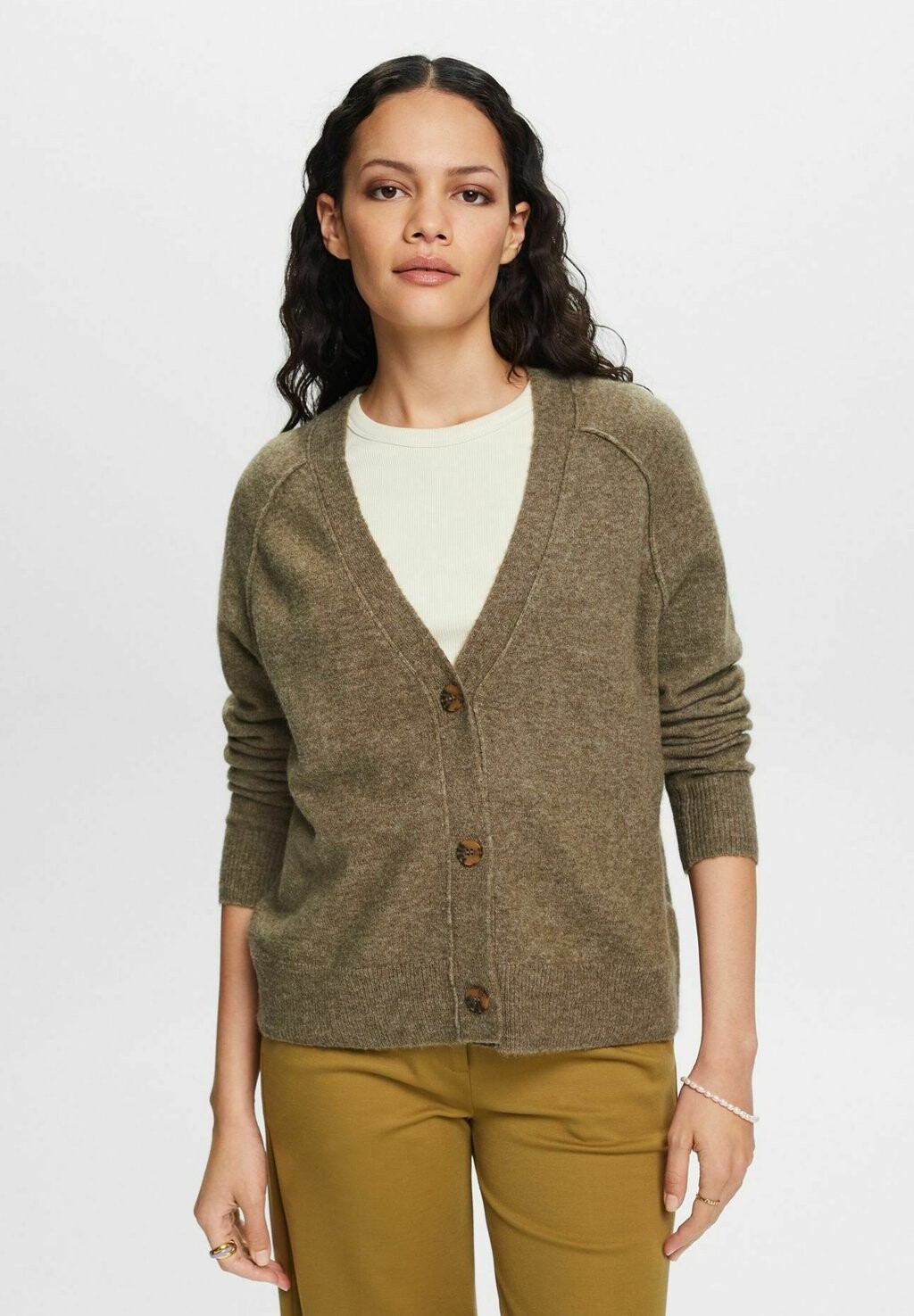 

Кардиган Esprit MIX, цвет khaki green