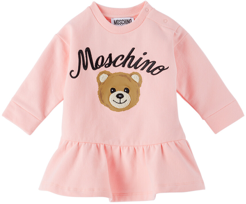 

Платье Baby Pink Teddy Bear Confetti розовое Moschino