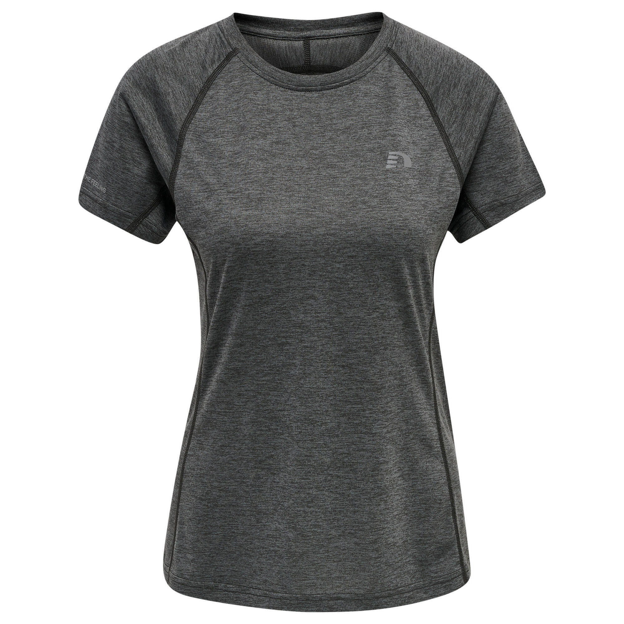 Женская беговая футболка S/S Женская футболка S/S NEWLINE, магнит серый женская футболка бигль s черный