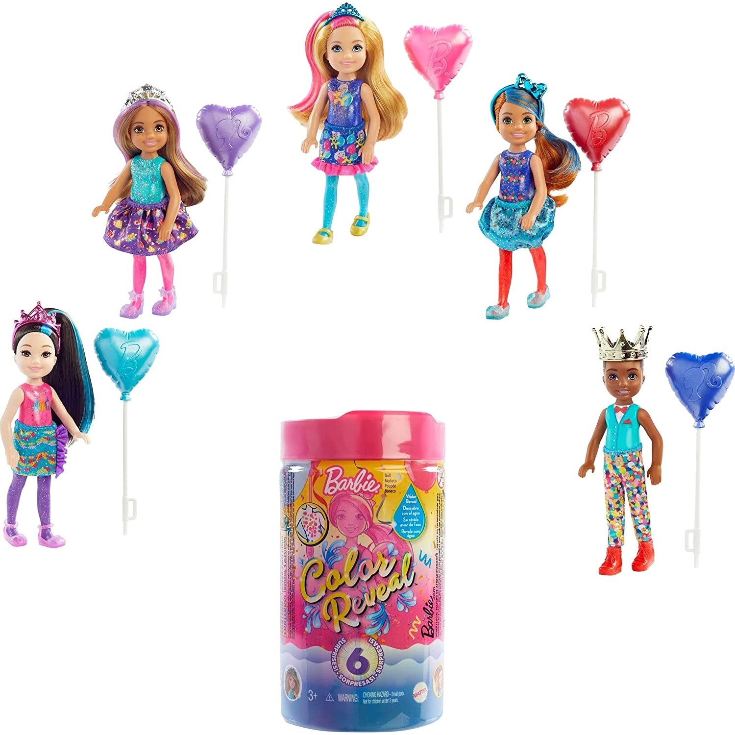 цена Кукла Barbie Color Reveal Surprise Chelsea Party