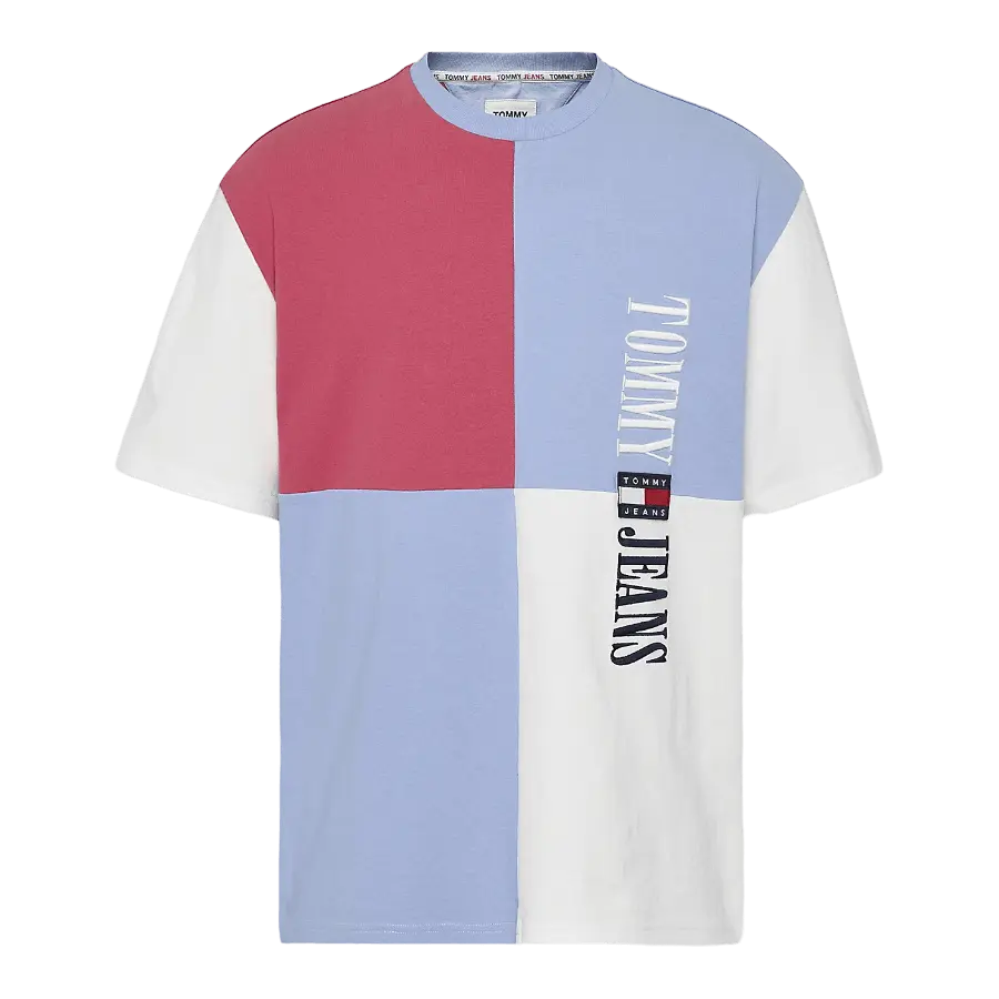 

Футболка Tommy Jeans Retro Colorblock Skater, голубой