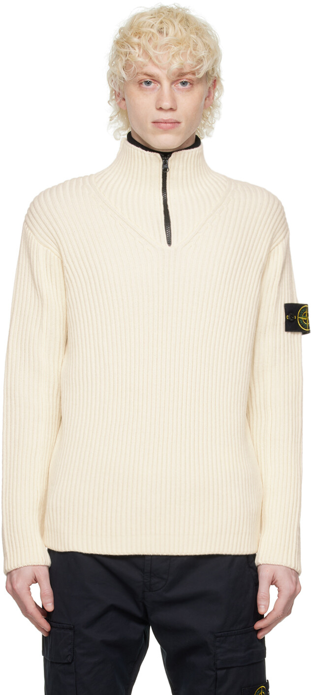 

Свитер Off-White с молнией до половины Stone Island, Белый