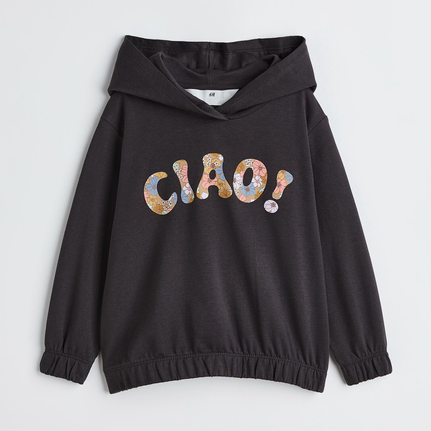 

Толстовка с принтом H&M Ciao Flowers, темно-серый