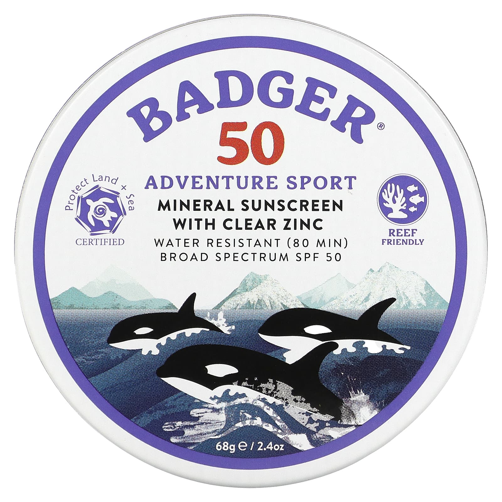 Минеральное Солнцезащитное Средство Badger Company SPF 50 с прозрачным цинком, 68 г