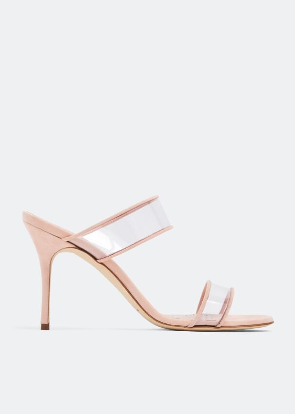

Мюли MANOLO BLAHNIK Invymu mules, розовый