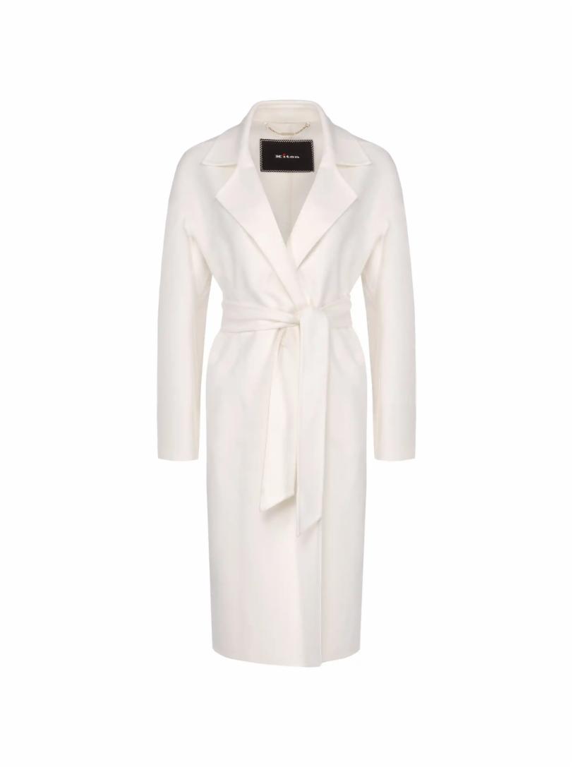 Кашемировое однобортное пальто Kiton inspire пальто однобортное прямого кроя молочный