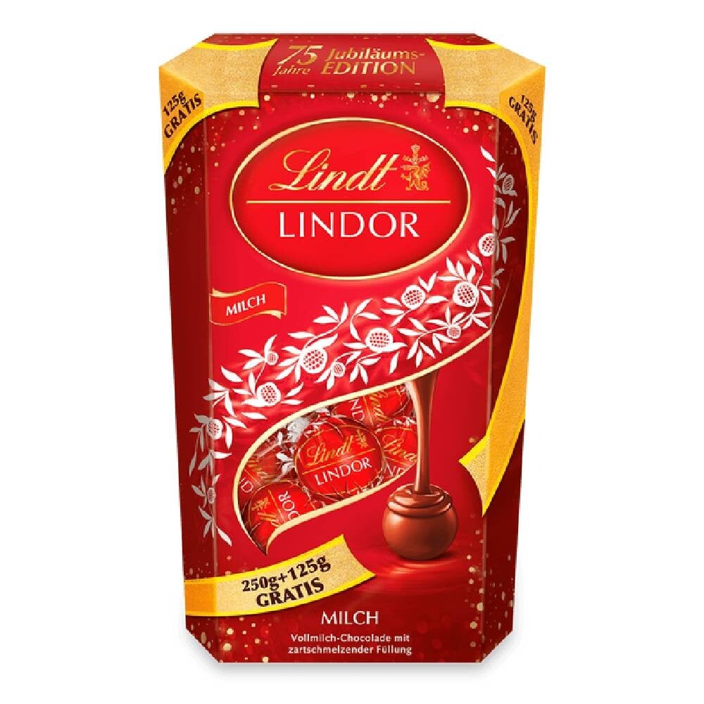 

Конфеты Lindt Lindor Cornet Milch 75 Jahre Jubilaum, молочный шоколад, 375г