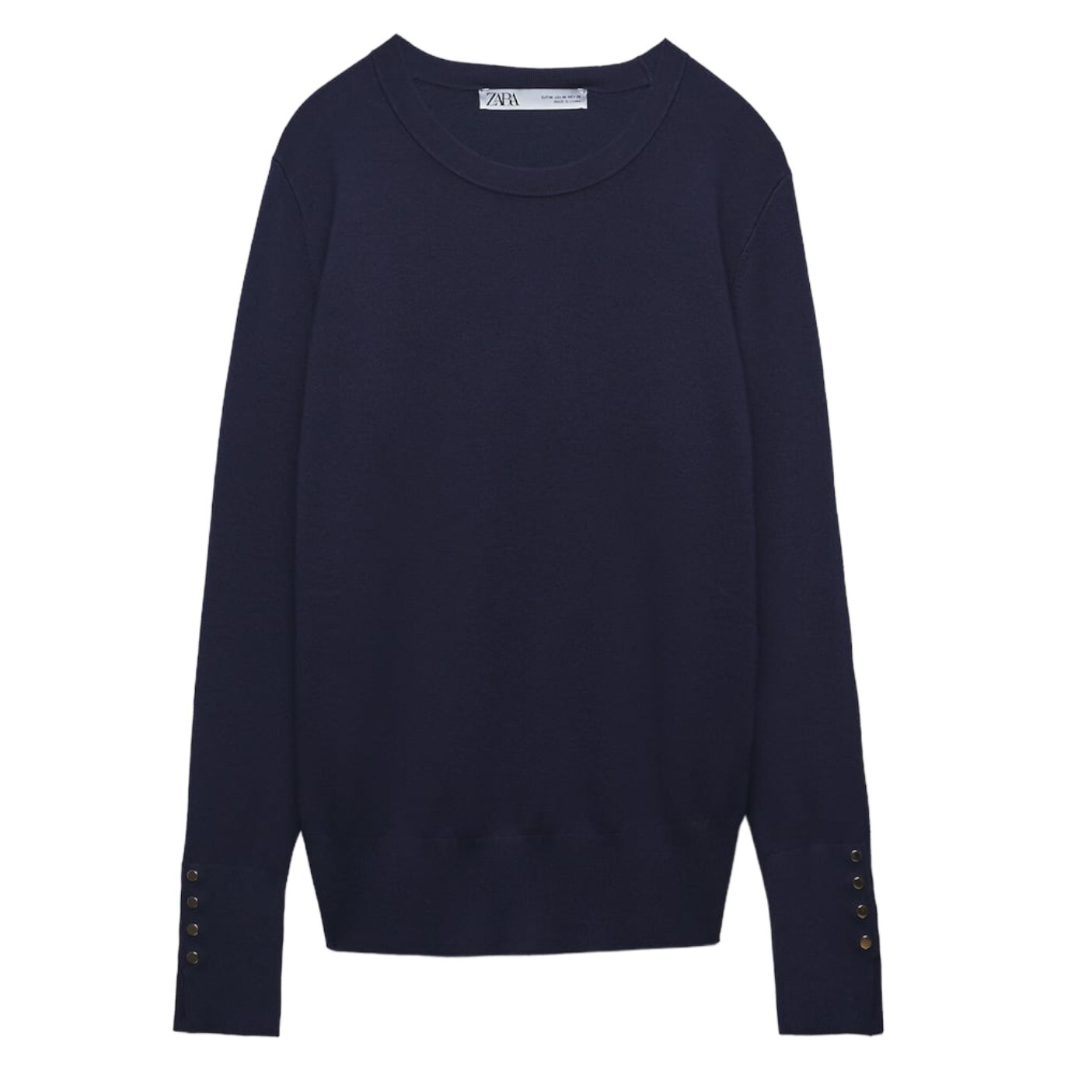 

Свитер Zara Basic Knit, темно-синий