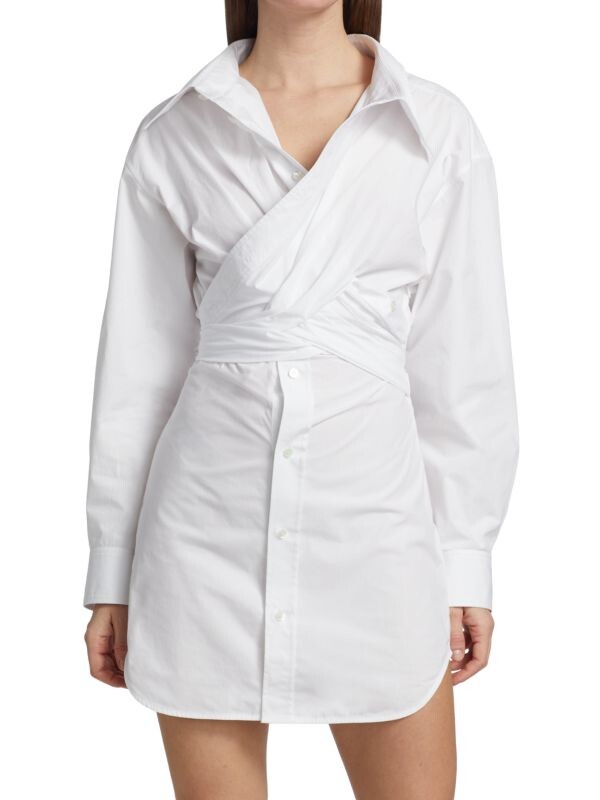

Платье-рубашка с перекрестным передом alexanderwang.t White