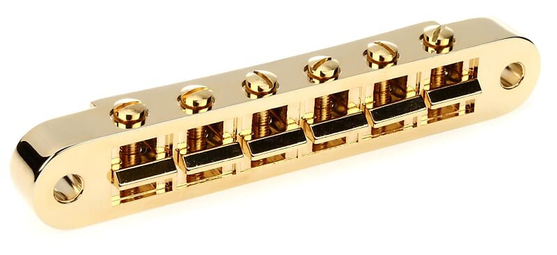 

Аксессуары Gibson Nashville Tune-O-Matic Bridge с полной сборкой — золотой (3 шт.) комплект Gibson Accessories PBBR-040=3