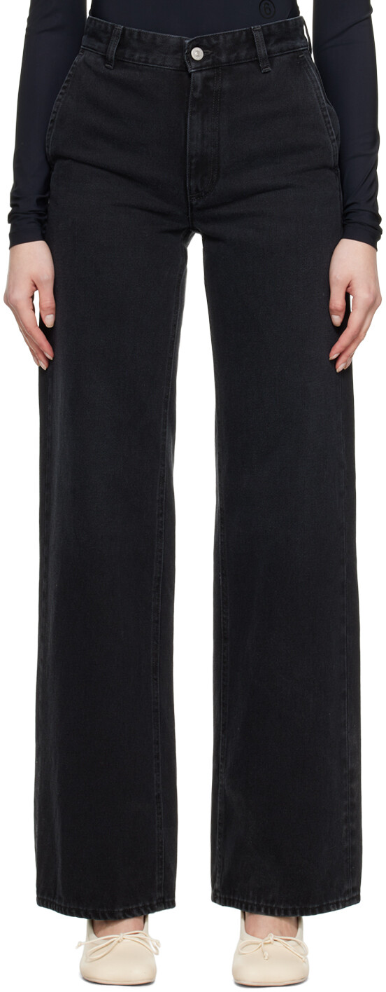 

Черные джинсы прямого кроя MM6 Maison Margiela