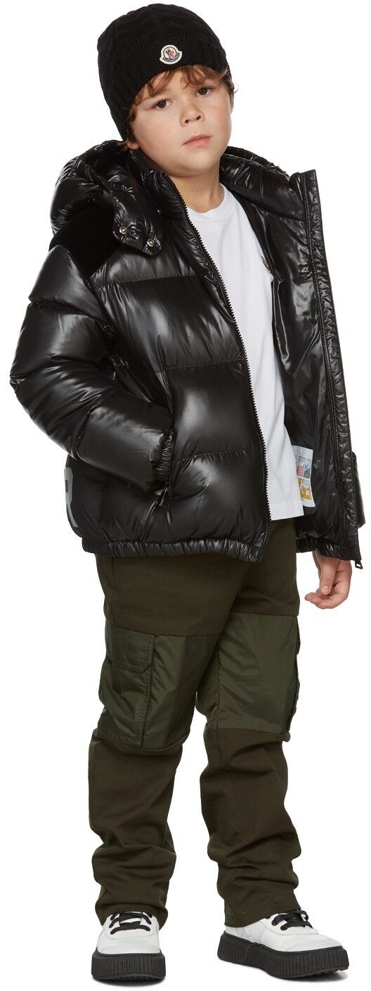 

Детские зеленые брюки из твила и атласа Moncler Enfant, Зеленый