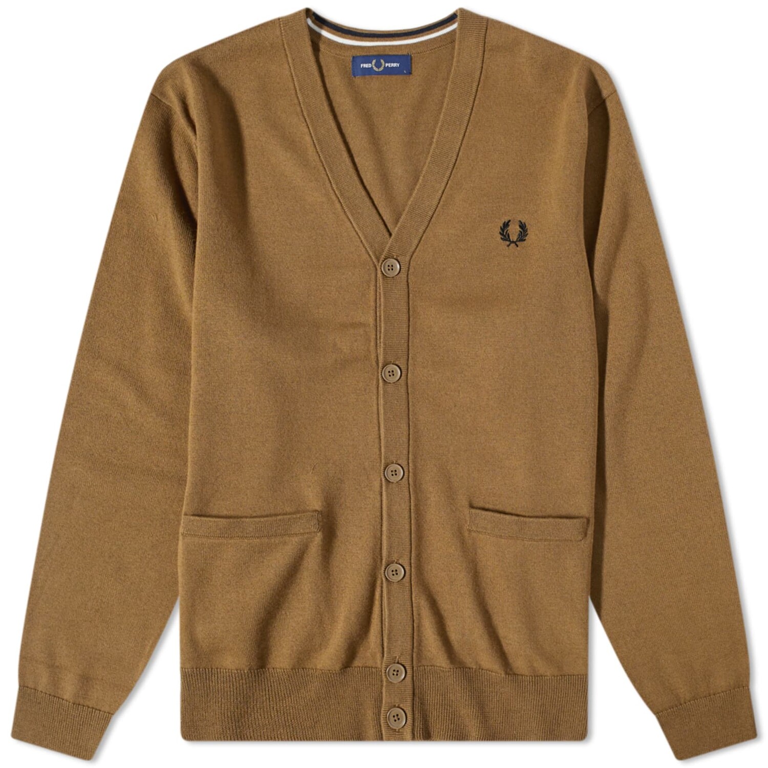 Кардиган Fred Perry Merino, коричневый джемпер fred perry merino cardigan