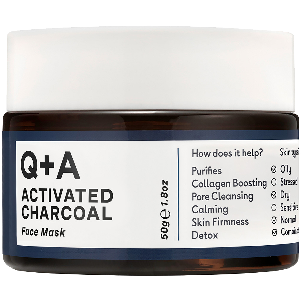Q+A Activated Charcoal маска для лица, 50 мл