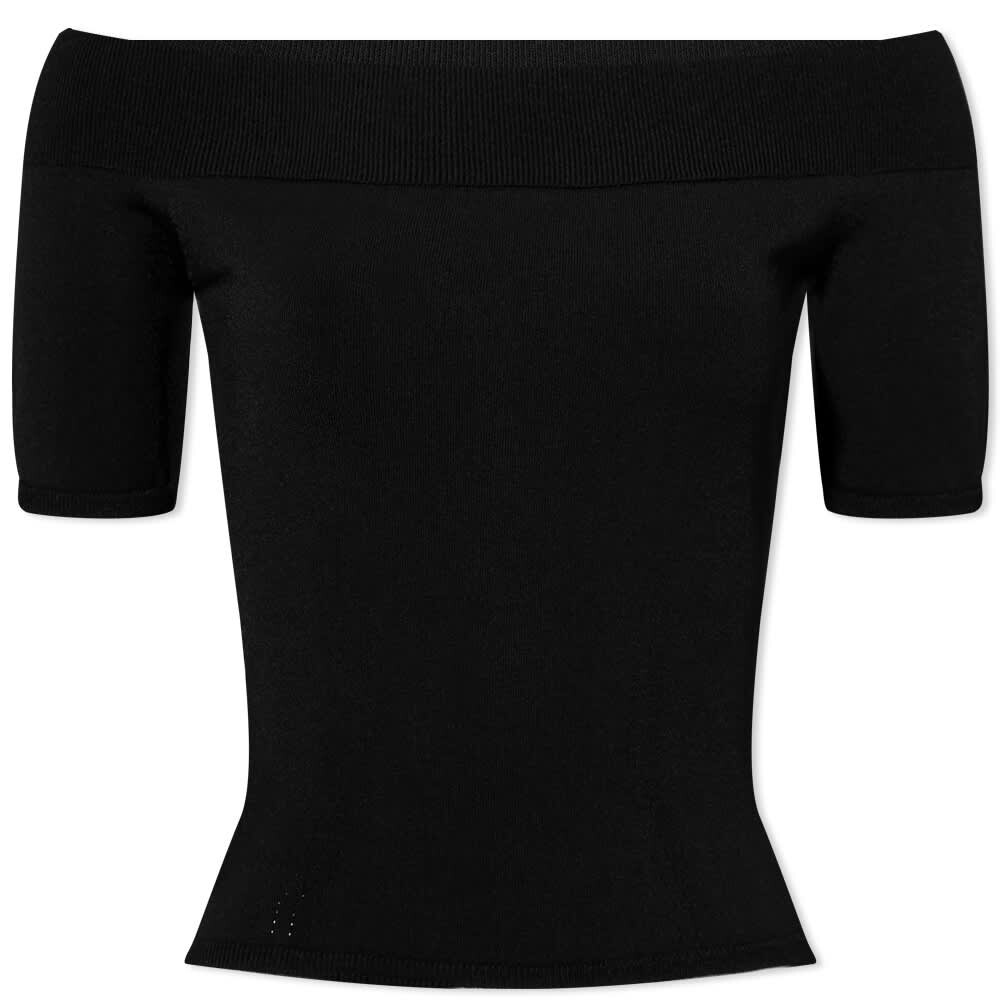 

Джемпер Alexander McQueen Off Shoulder Knit Short Sleeve Top