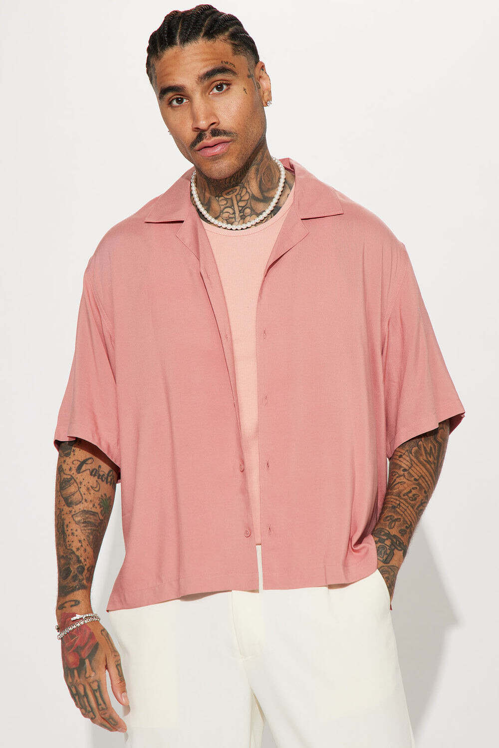 

Рубашка Fashion Nova FNMN527, лиловый