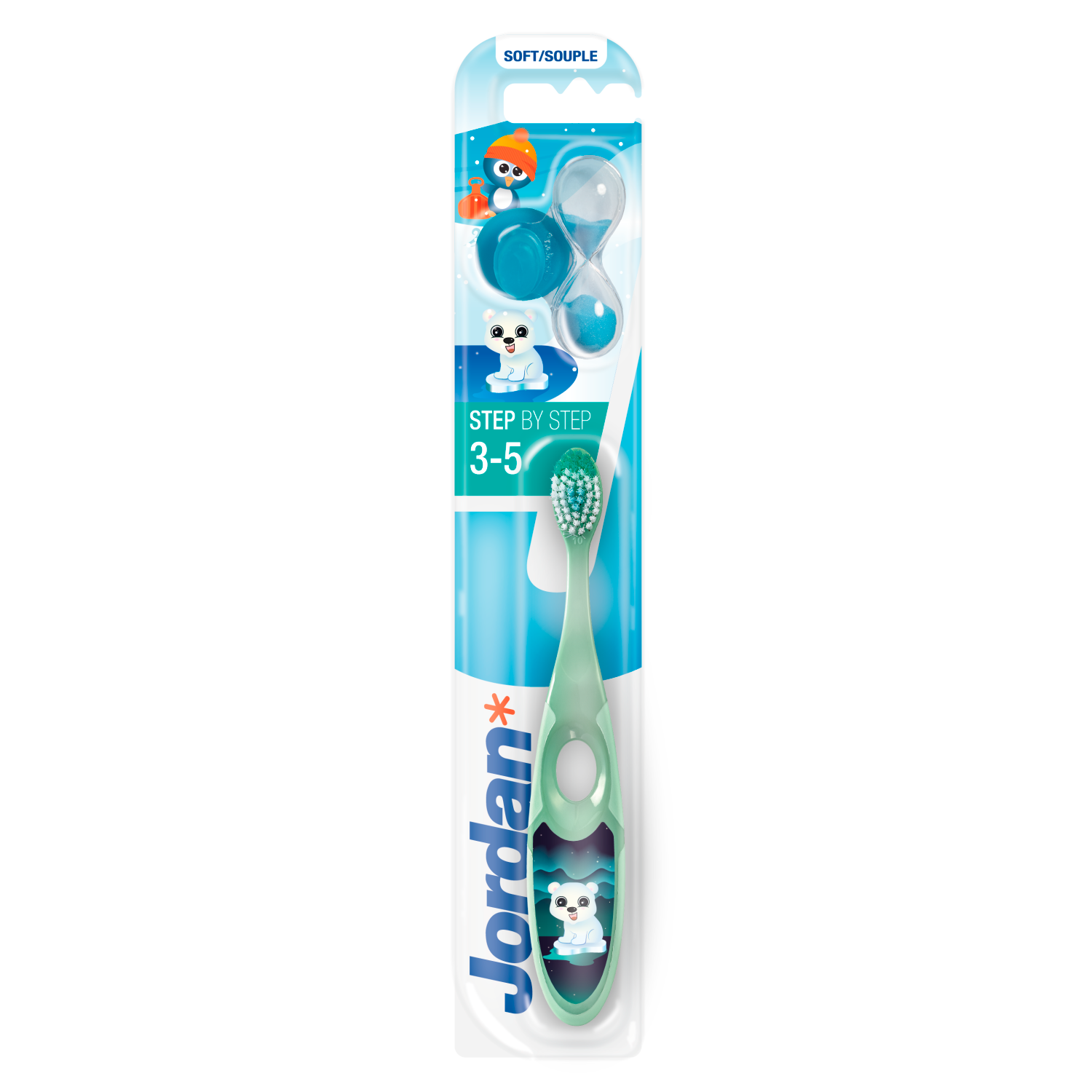 Jordan Step by step зубная щетка для детей 3-5 лет мягкая, 1 шт.