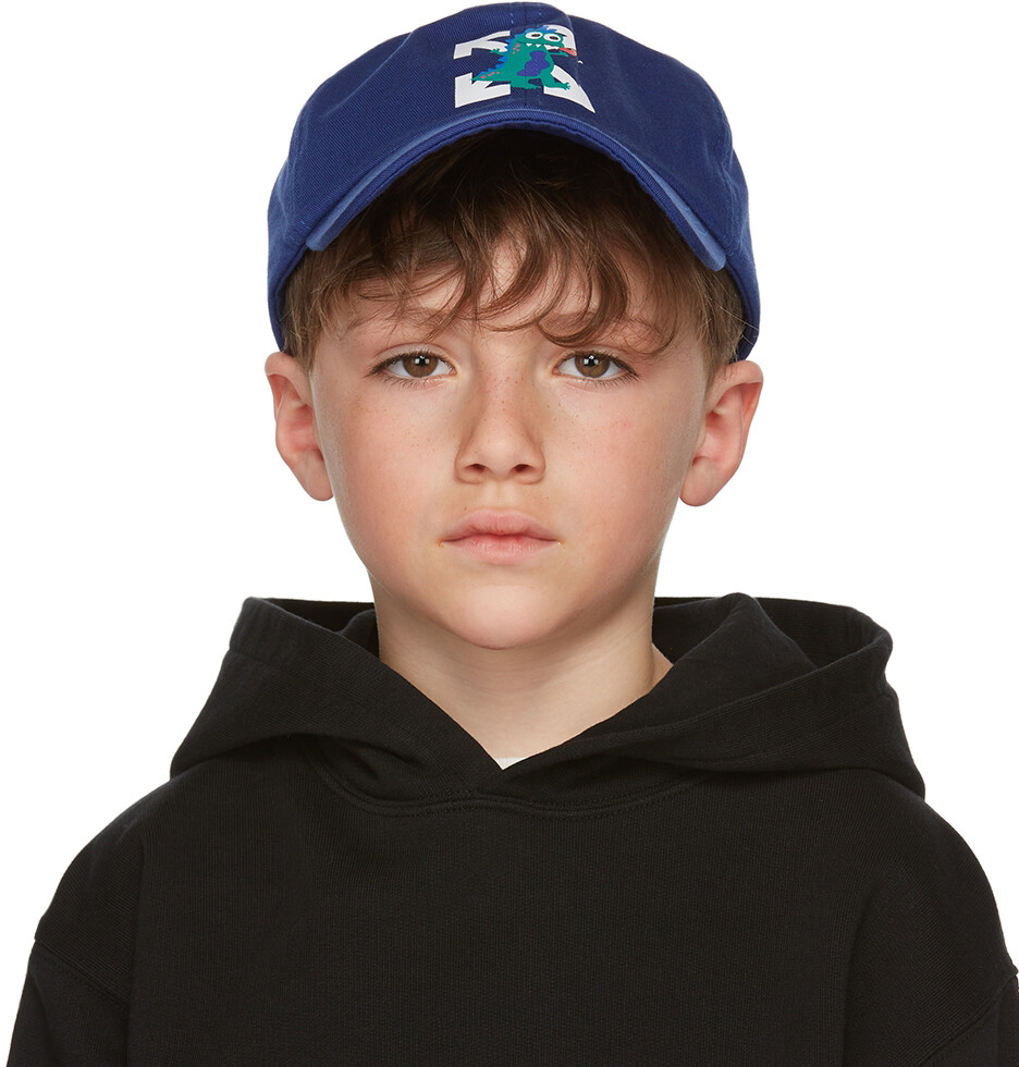 

Детская синяя бейсболка Monster Off-White