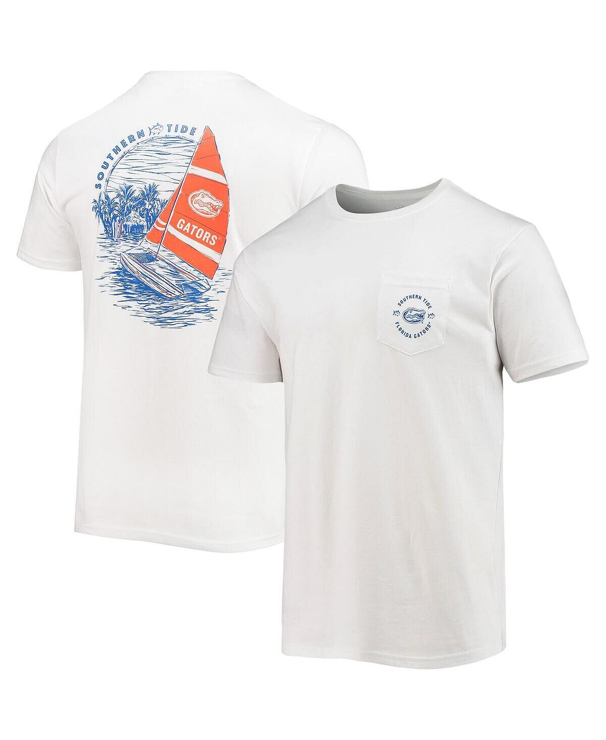 

Мужская белая футболка florida gators game day coastal sailing Southern Tide, белый