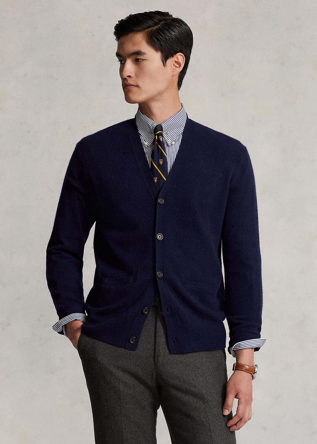 

Моющийся кашемировый кардиган с v-образным вырезом Ralph Lauren